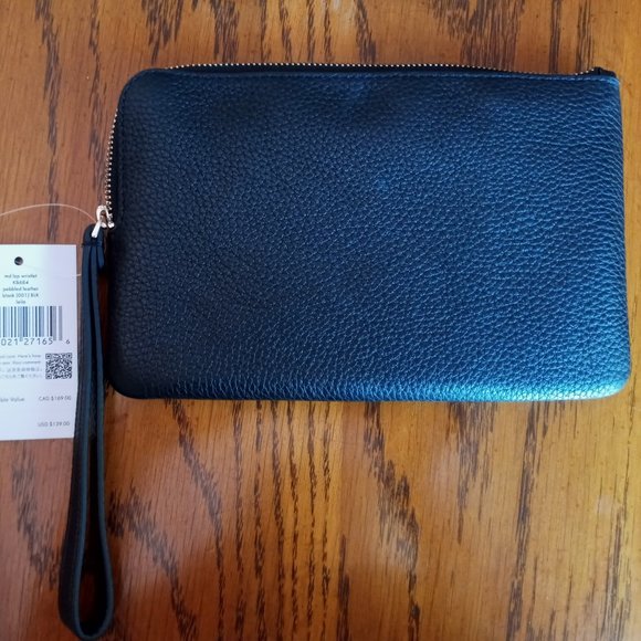 *Price Drop* Kate Spade medium black pebbled leather wristlet - Picture 5 of 6